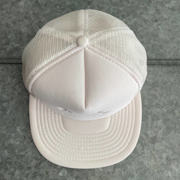 Vintage Latham Advertising Script Embroidered Snapback Hat White Blue Retro Dad - Picture 3 of 10